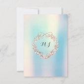 Vrijgezellenfeest Bloemenkrans Ivoor Roze Opal Bla Kaart (Achterkant)