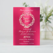 Vrijgezellenfeest Bloemenkrans Raspberry Pink Rose Kaart (Staand voorkant)