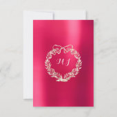 Vrijgezellenfeest Bloemenkrans Raspberry Pink Rose Kaart (Achterkant)