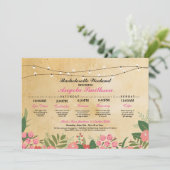 Vrijgezellenfeest Bloemenroute Bachelorette Uitnod Kaart (Staand voorkant)