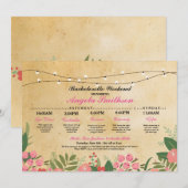 Vrijgezellenfeest Bloemenroute Bachelorette Uitnod Kaart (Voorkant / Achterkant)