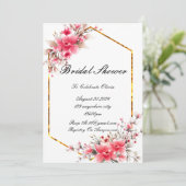 VRIJGEZELLENFEEST BLOEMENUITNODIGING KAART (Staand voorkant)