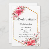 VRIJGEZELLENFEEST BLOEMENUITNODIGING SAVE THE DATE (Voorkant / Achterkant)