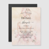 Vrijgezellenfeest blond bruid roos gouden luxe magnetische uitnodiging (Voorkant / Achterkant)