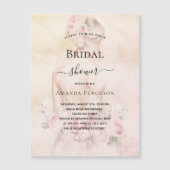 Vrijgezellenfeest blond bruid roos gouden luxe magnetische uitnodiging (Voorkant)