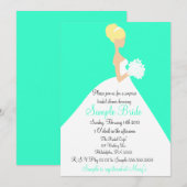 vrijgezellenfeest Blonde Bride Uitnodiging (Voorkant / Achterkant)
