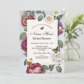 Vrijgezellenfeest Bloom Floral Butterfly Kaart (Staand voorkant)