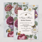 Vrijgezellenfeest Bloom Floral Butterfly Kaart (Voorkant / Achterkant)