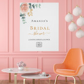 Vrijgezellenfeest blozen roos goud florale eucalyp perfect poster