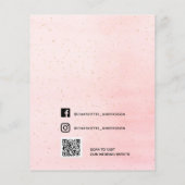 Vrijgezellenfeest blozen sociale media budget flyer (Achterkant)