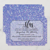 Vrijgezellenfeest Blue Glitter Future Mrs Ticket Kaart (Voorkant / Achterkant)