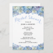 vrijgezellenfeest Blue Hydrangea Waterverf Floral Kaart (Voorkant / Achterkant)
