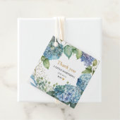 Vrijgezellenfeest Blue Hydrangeas Dank u Bedankjes Labels (In situ)