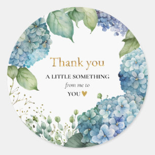 Vrijgezellenfeest Blue Hydrangeas Dank u Ronde Sticker