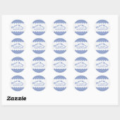 Vrijgezellenfeest Blue & White Floral  Lace Ronde Sticker (Vel)