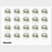 Vrijgezellenfeest  Bluebird Wedding Seal Ronde Sticker (Vel)