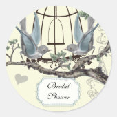 Vrijgezellenfeest  Bluebird Wedding Seal Ronde Sticker (Voorkant)