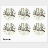 Vrijgezellenfeest  Bluebird Wedding Seal Ronde Sticker (Vel)