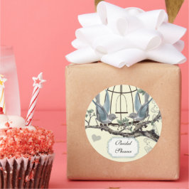 Vrijgezellenfeest  Bluebird Wedding Seal Ronde Sticker