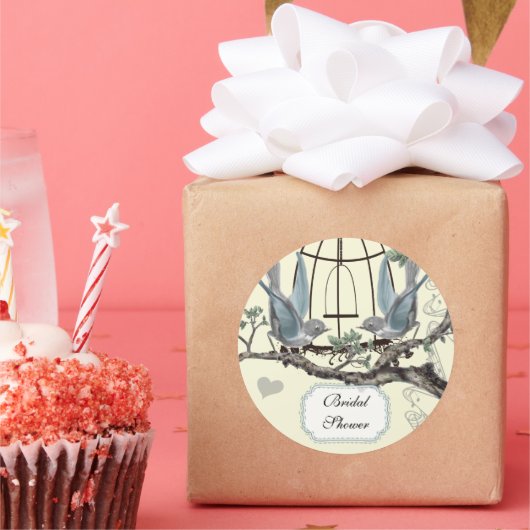 Vrijgezellenfeest  Bluebird Wedding Seal Ronde Sticker (Feest)