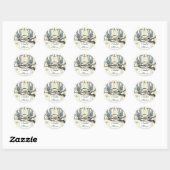 Vrijgezellenfeest  Bluebird Wedding Seal Ronde Sticker (Vel)
