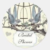Vrijgezellenfeest  Bluebird Wedding Seal Ronde Sticker (Voorkant)