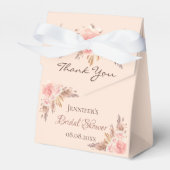 Vrijgezellenfeest blush pampas gras floral Bedankt Bedankdoosjes (Voorkant Zijde)