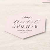 Vrijgezellenfeest Blush Pink Elegant Kartonnen Onderzetters (Schuin)