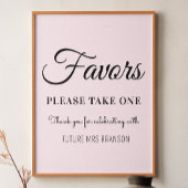 Vrijgezellenfeest Blush Pink Favors Poster