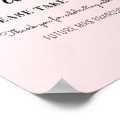 Vrijgezellenfeest Blush Pink Favors Poster (Hoek)