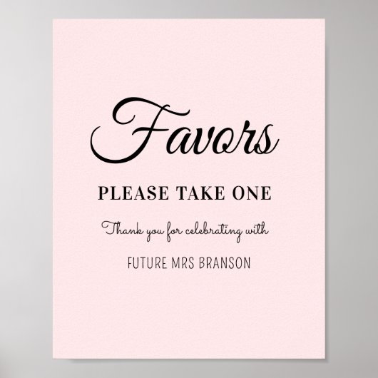 Vrijgezellenfeest Blush Pink Favors Poster (Voorkant)