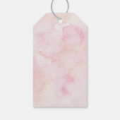 Vrijgezellenfeest Blush Pink Flowers Hartelijk dan Cadeaulabel (Achterkant)