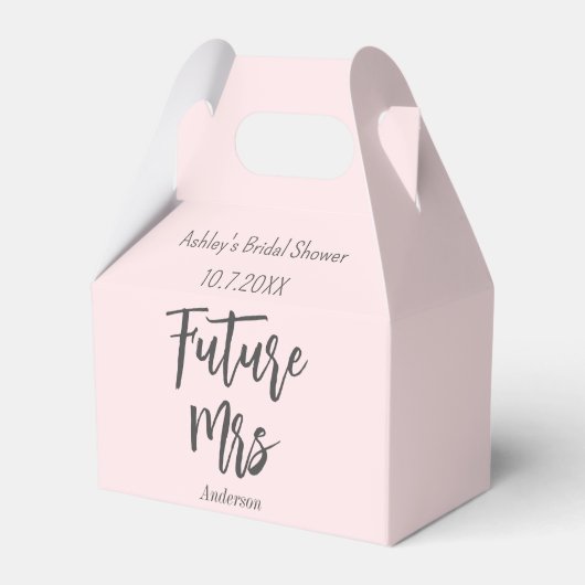 Vrijgezellenfeest Blush Pink Future Mrs Favor Box Bedankdoosjes (Achterkant)