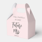 Vrijgezellenfeest Blush Pink Future Mrs Favor Box Bedankdoosjes (Voorkant Zijde)