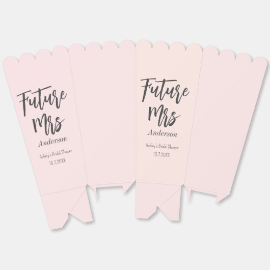 Vrijgezellenfeest Blush Pink Future Mrs Favor Box Bedankdoosjes (Ongevouwen)