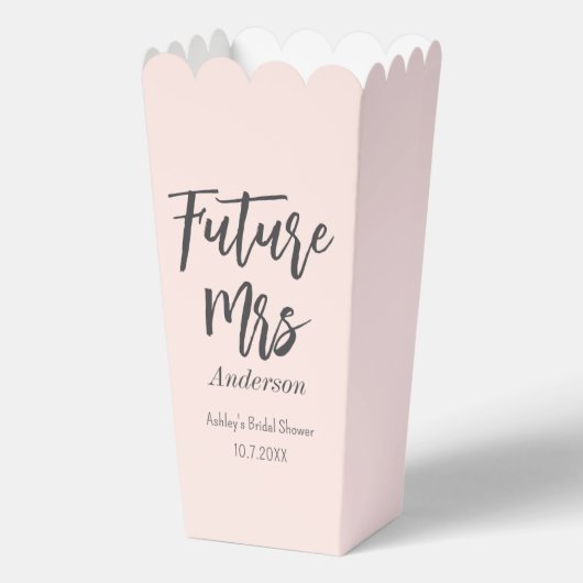 Vrijgezellenfeest Blush Pink Future Mrs Favor Box Bedankdoosjes (Voorkant)