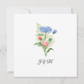 Vrijgezellenfeest Blush Pink n Dusty Blue Fern Flo Kaart (Achterkant)