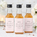 Vrijgezellenfeest Blush Roze Brunch Likeurfles Etiket<br><div class="desc">Vrijgezellenfeest Blush Pink Brunch Mini Liquor Bottle Labels met elegant typografie script. Meer producten met dit ontwerp zijn in het onderstaande collectie.</div>