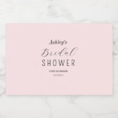 Vrijgezellenfeest Blush Roze Brunch Likeurfles Etiket (Enkel label)