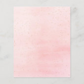 Vrijgezellenfeest blush roze florale begrotingsuit flyer (Achterkant)