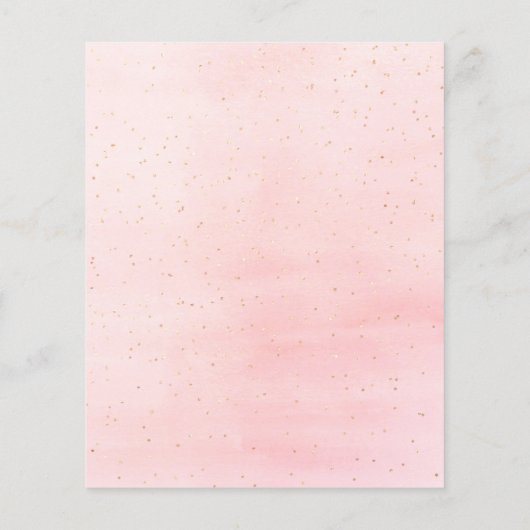 Vrijgezellenfeest blush roze florale begrotingsuit flyer (Achterkant)