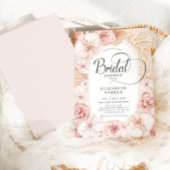 Vrijgezellenfeest Blush Roze Gouden Bloem Kaart