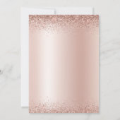 Vrijgezellenfeest Blush Roze Roos Glitter Gold Kaart (Achterkant)