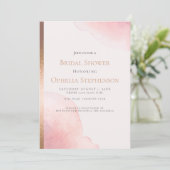 Vrijgezellenfeest | Blush roze Waterverf was Aankondiging (Staand voorkant)