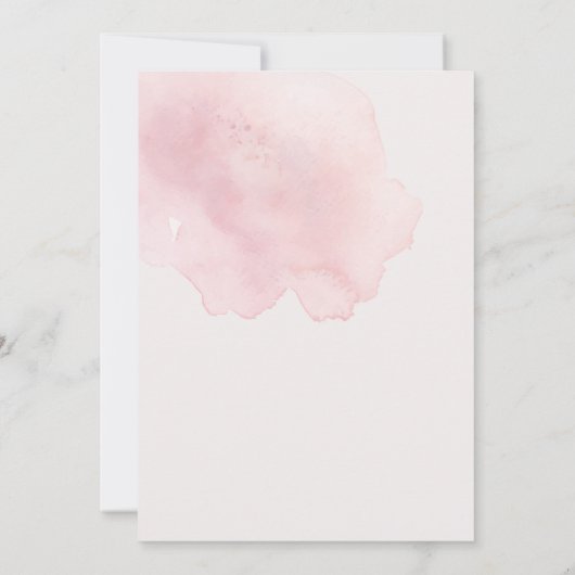 Vrijgezellenfeest | Blush roze Waterverf was Aankondiging (Achterkant)