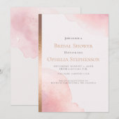 Vrijgezellenfeest | Blush roze Waterverf was Aankondiging (Voorkant / Achterkant)