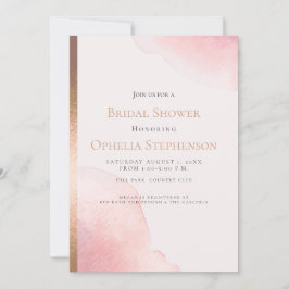 Vrijgezellenfeest | Blush roze Waterverf was Aankondiging