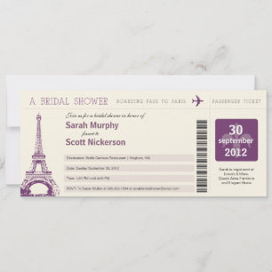 Vrijgezellenfeest Boarding Pass naar Parijs Frankr Kaart