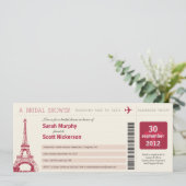 Vrijgezellenfeest Boarding Pass naar Parijs Frankr Kaart (Staand voorkant)