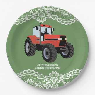 Vrijgezellenfeest Boerderij van Red Tractor Weddin Papieren Bordje